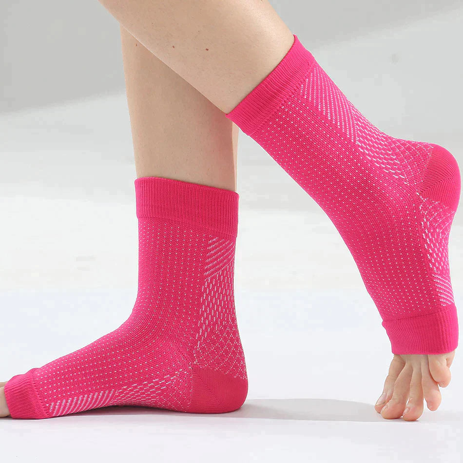 ProFlex Chaussette de Compression - Chaussettes de compression à bout ouvert pour le soulagement de la douleur au pied