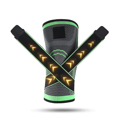 ArthroEase - Bandage de compression avec sangles élastiques pour le soutien du genou