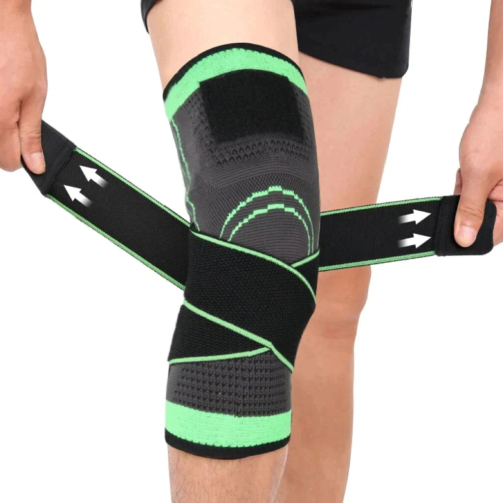 ArthroEase - Bandage de compression avec sangles élastiques pour le soutien du genou