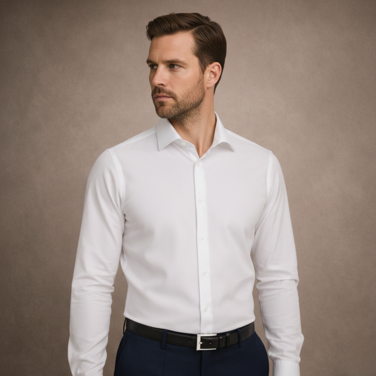 Camicia Antipiega a Taglio Aderente