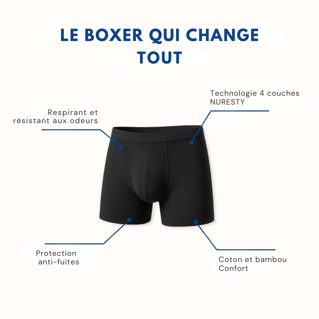 Boxer d’incontinence ultra-absorbant