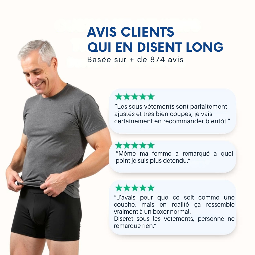 Boxer d’incontinence ultra-absorbant