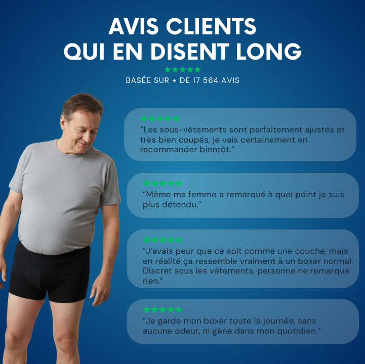 Boxer d'incontinence Ultra-absorbant
