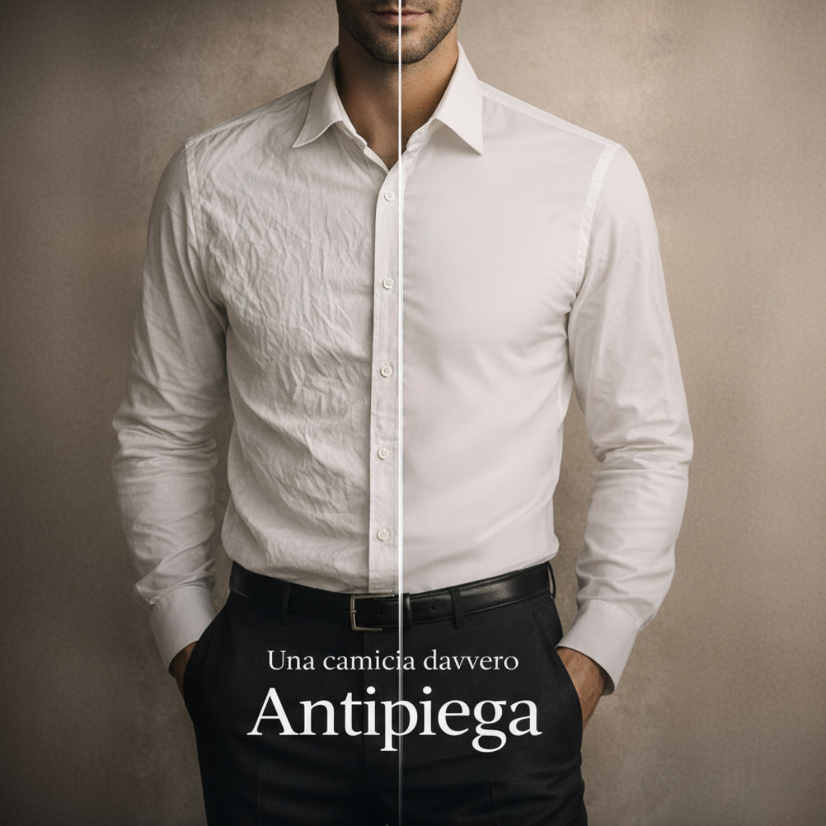 Camicia Antipiega a Taglio Aderente