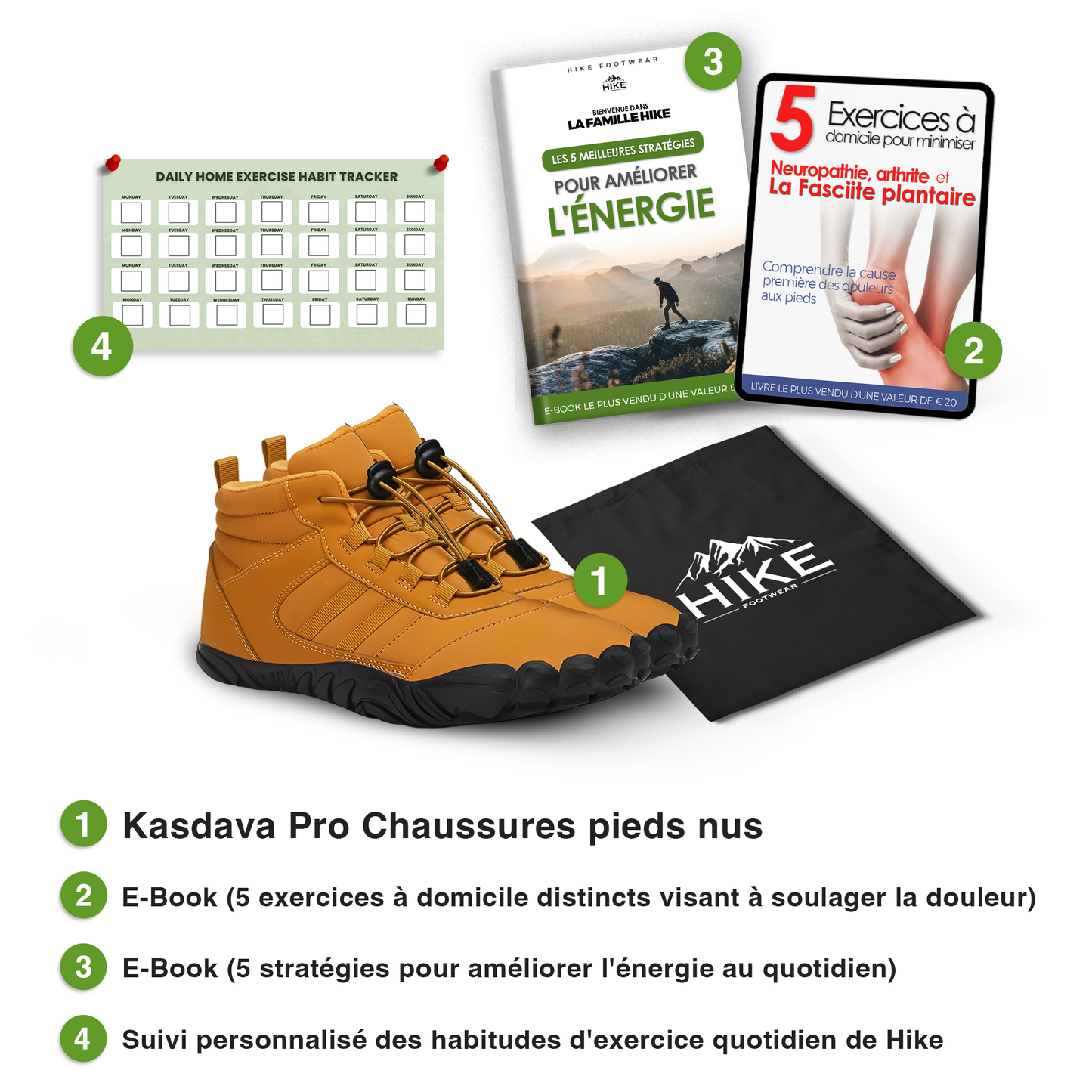 Kasdava Pro - Chaussures d'hiver pieds nus antidérapantes et universelles (unisexe)