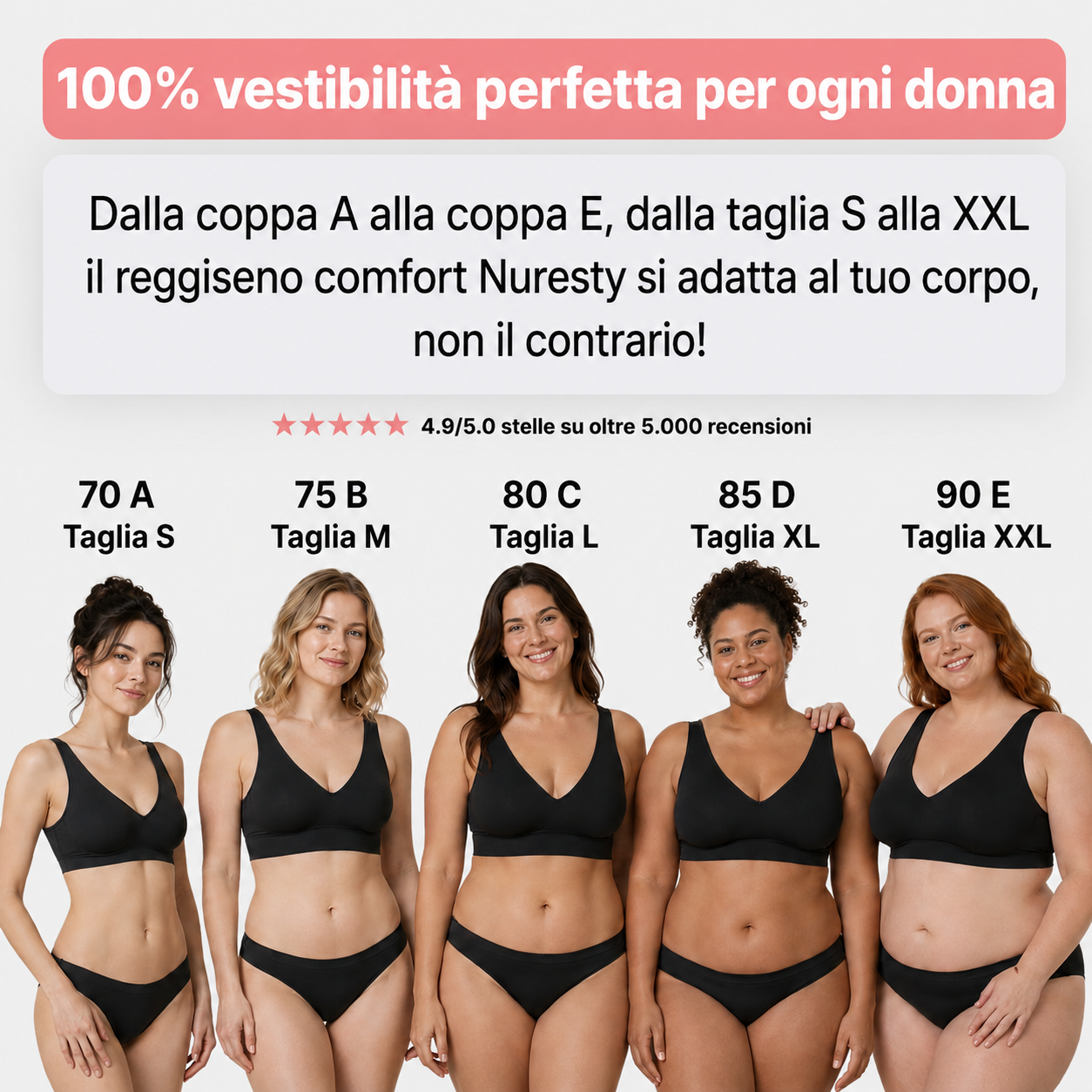 Reggiseno Comfort senza cuciture e senza ferretto