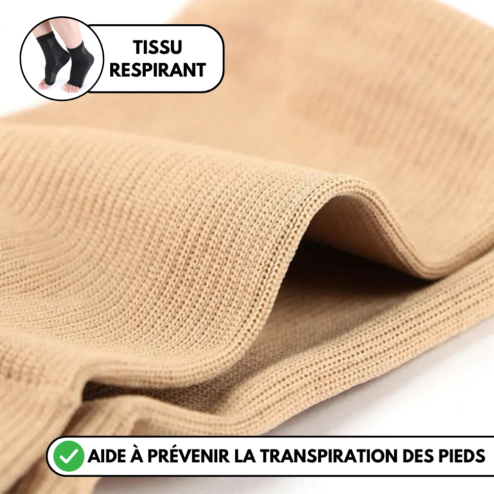ProFlex Chaussette de Compression - Chaussettes de compression à bout ouvert pour le soulagement de la douleur au pied