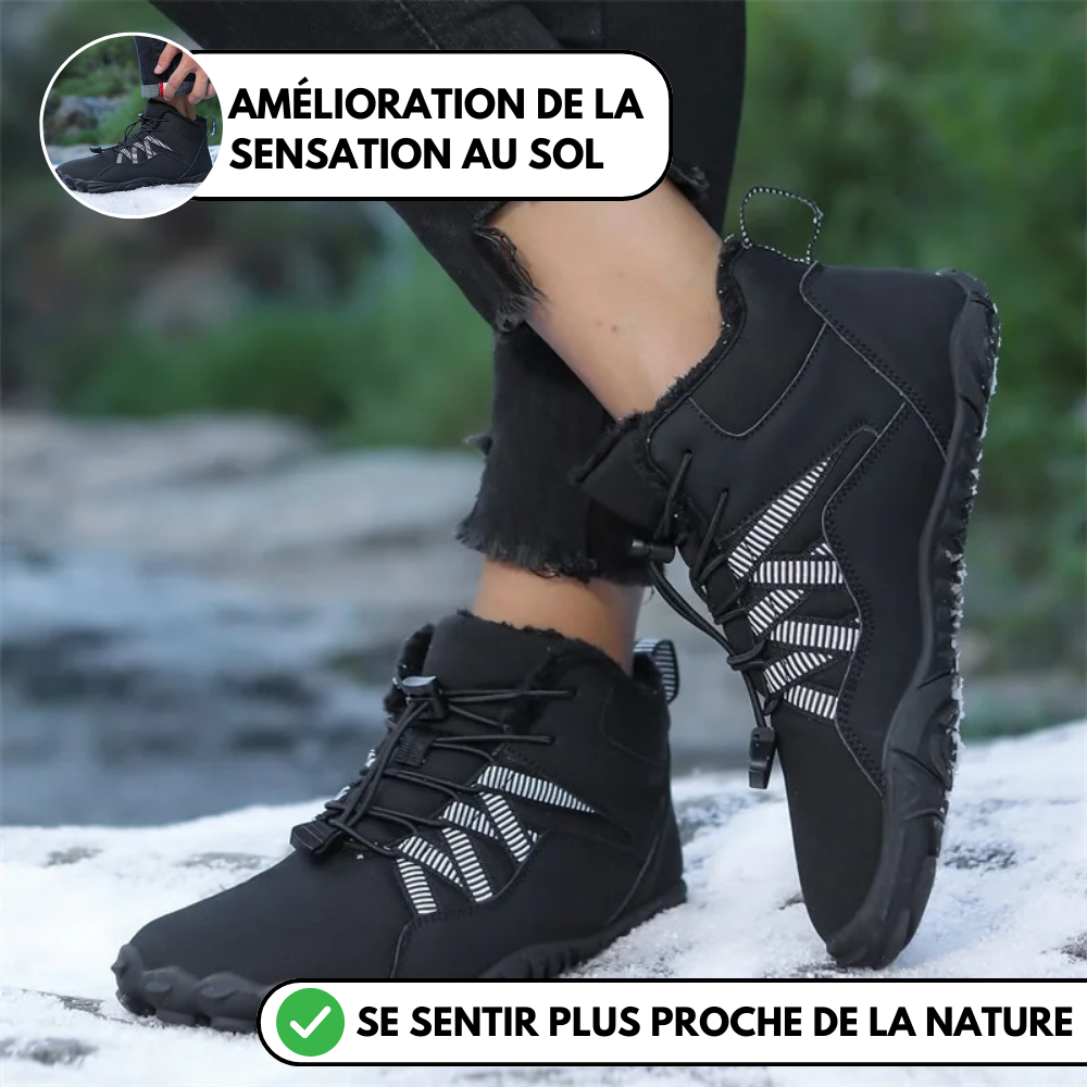 Carter Elite - Chaussure pieds nus antidérapante et universelle pour l'hiver