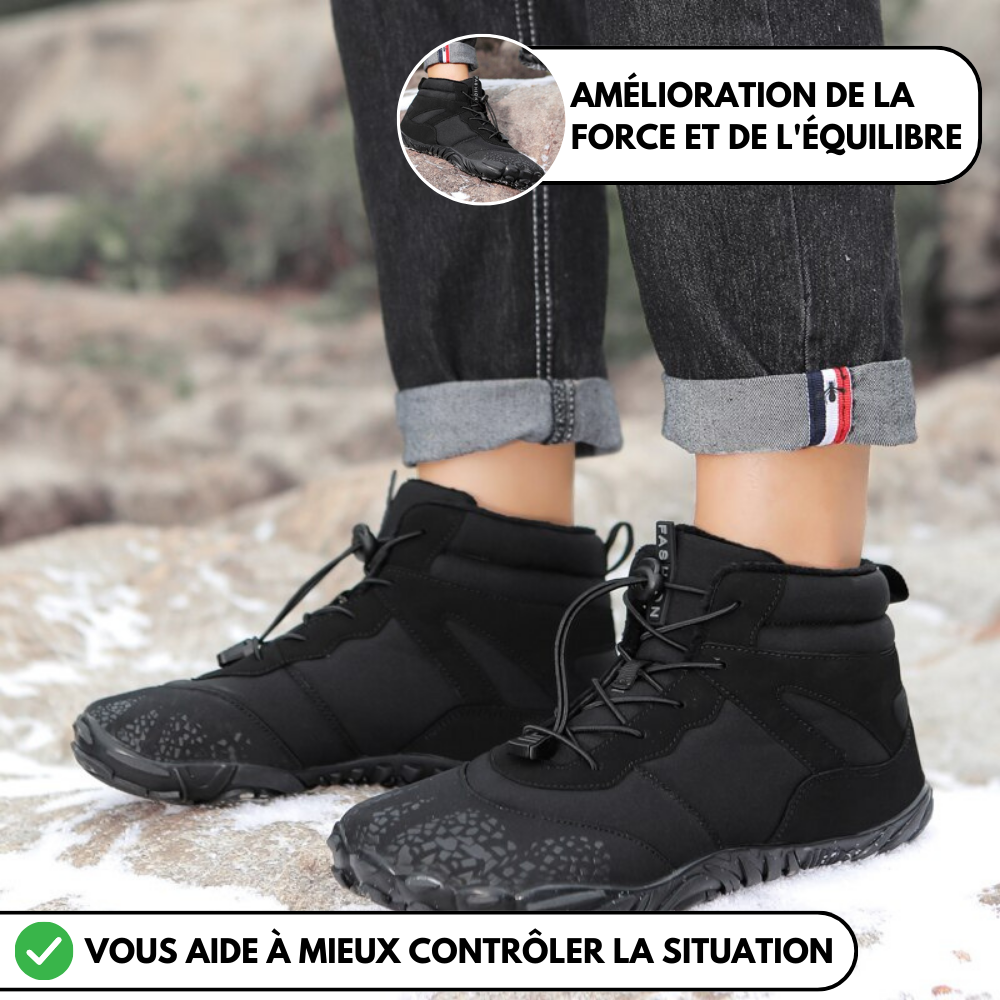 Vindra Flex - Chaussure pieds nus antidérapante et universelle pour l'hiver