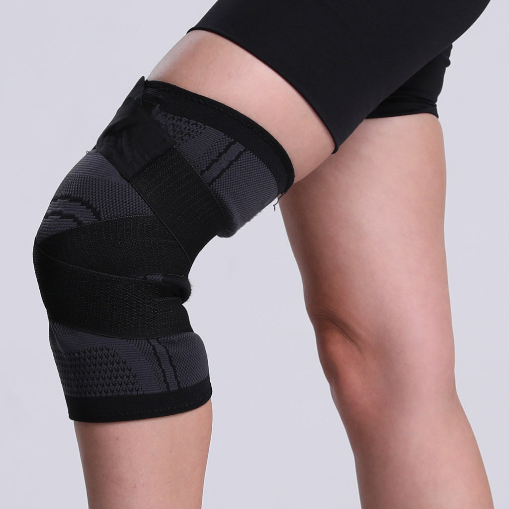 ArthroEase - Bandage de compression avec sangles élastiques pour le soutien du genou