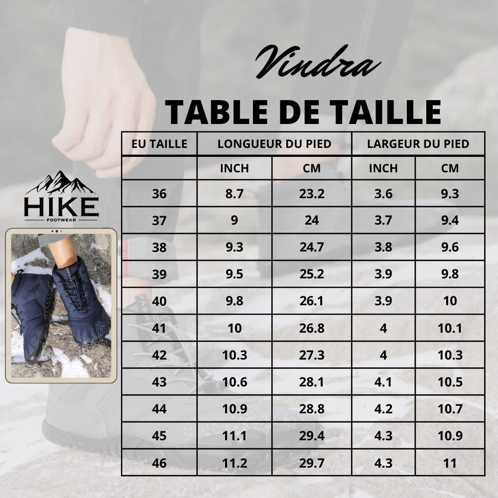Vindra Flex - Chaussure pieds nus antidérapante et universelle pour l'hiver
