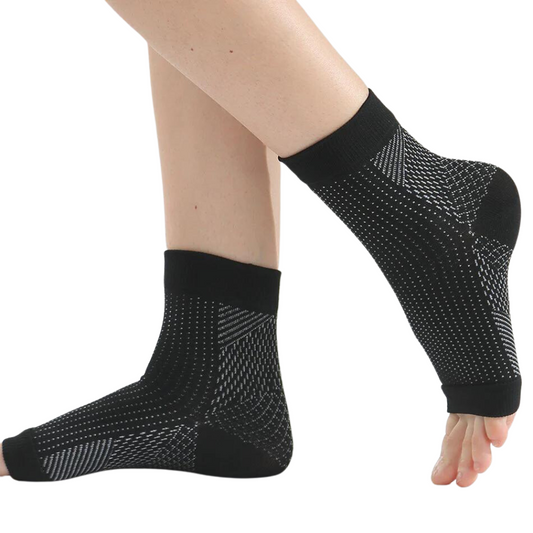ProFlex Chaussette de Compression - Chaussettes de compression à bout ouvert pour le soulagement de la douleur au pied