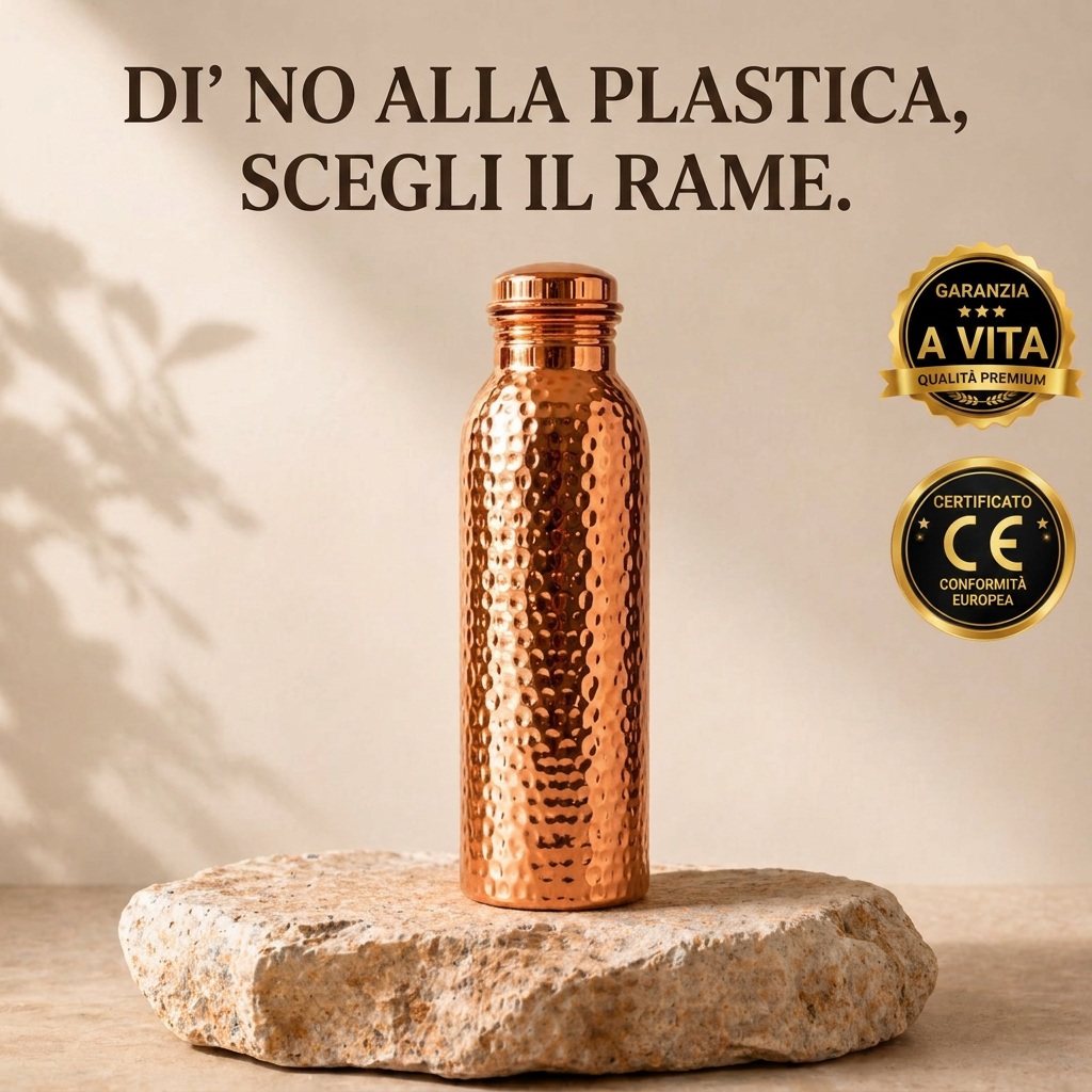 Borraccia in Rame – Nuresty™ | Acqua Purificata Naturalmente, Senza Plastica