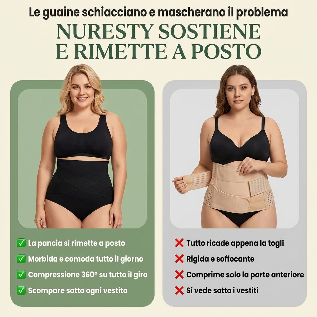 Nuresty sostiene e rimette a posto — confronto con le guaine