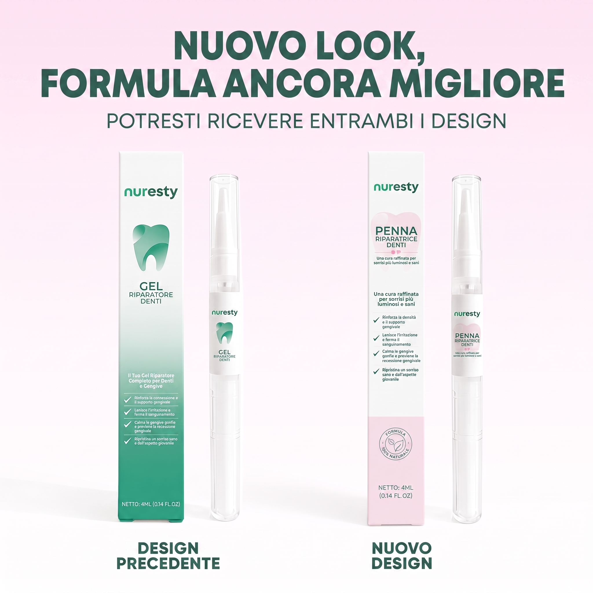 Nuovo design della penna riparatrice gengive Nuresty